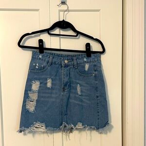SHEIN Blue Denim Skirt Size M